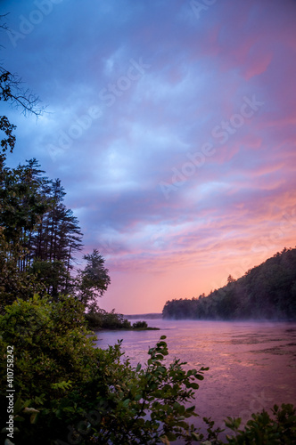 Foggy New Hampshire sunset