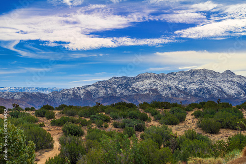 San Bernardino Mountains from the Mojave Desert photo