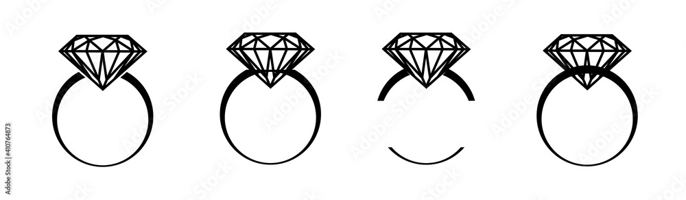 Wedding rings isolate, engagement, diamond rings set - rings logo with a simple line in black on a white background. High quality illustration for diy, commercial use. Wedding rings isolate, engagement, diamond rings set - rings logo with a simple line in black on a white background. High quality illustration for diy, commercial use.