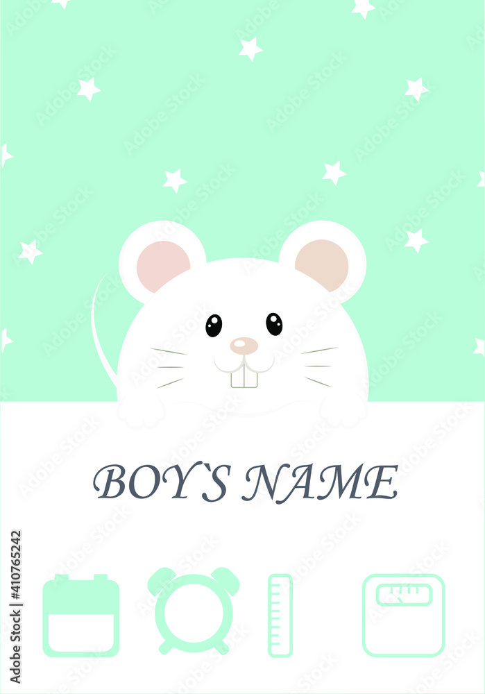 Holiday card in honor of the baby's birthday. Holiday card in honor of the baby's birthday.