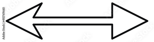 Arrows pointing both ways, illustration, vector on white background.