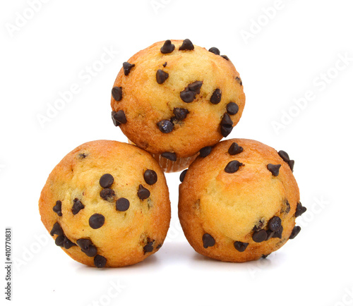 chocolate muffin isolated on a white background © ImagesMy