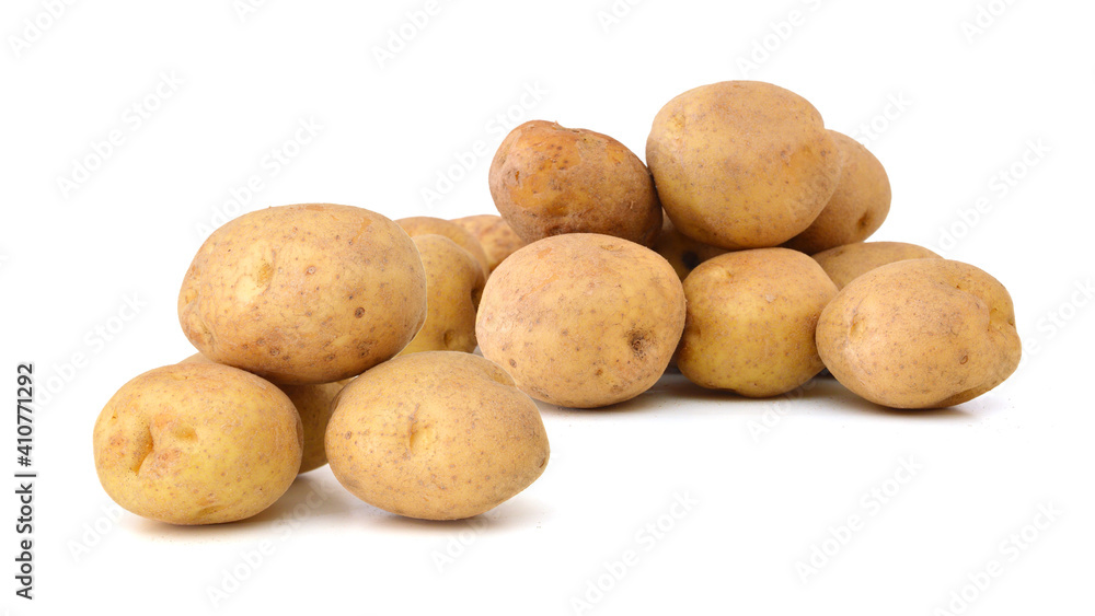 Ripe potatoes isolated on white background Ripe potatoes isolated on white background