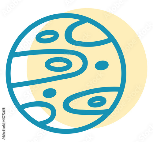 Planet Mars, illustration, vector on white background.