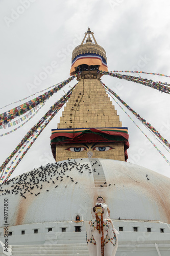 Boudhanath stupa is one of the largest stupa in the world, which is located in Kathmandu, Nepal as well as it is already declared World Heritage Site by UNESCO