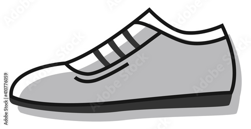 Football shoes, illustration, vector on white background.