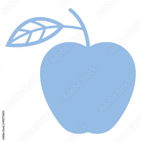 Newtons apple, illustration, vector on white background.