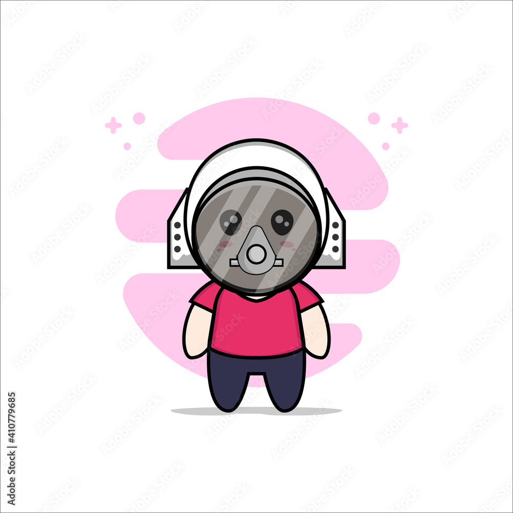 Cute kids character wearing astronaut costume. Cute kids character wearing astronaut costume.