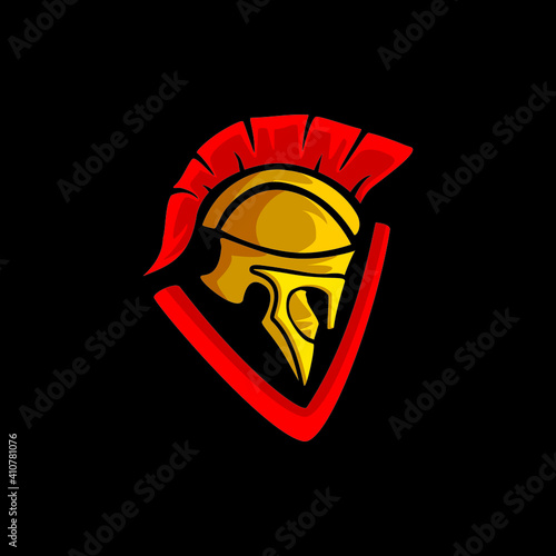 Spartan warrior symbol, emblem. Spartan helmet logo,  
Spartan Greek gladiator helmet logo