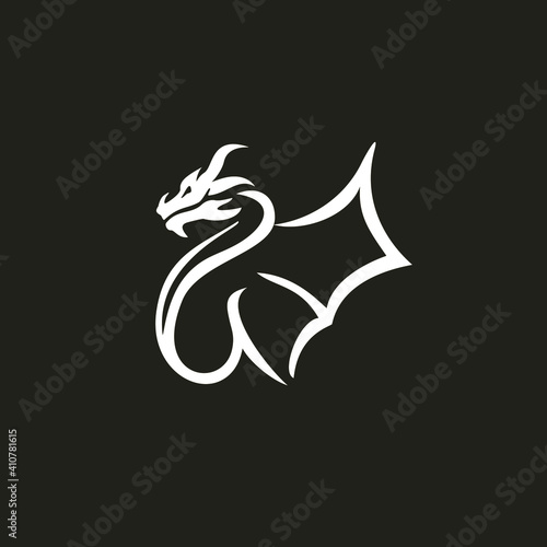 Illustration of Traditional chinese Dragon Chinese Logo, vector illustration