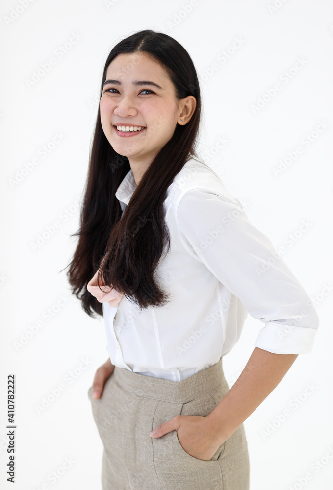 Portrait of young and beautiful long hair woman on white backgrond. Portrait of young and beautiful long hair woman on white backgrond.