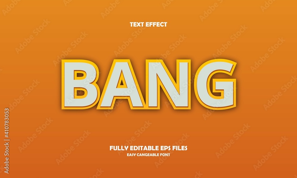 Obraz premium bang style editable text effect