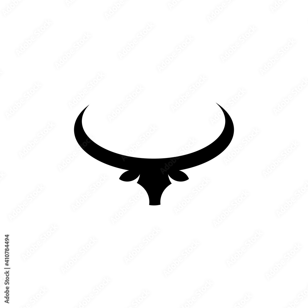 Fototapeta premium Elegance drawing art buffalo cow ox bull head logo design inspiration