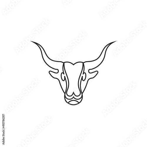 bull logo vector icon