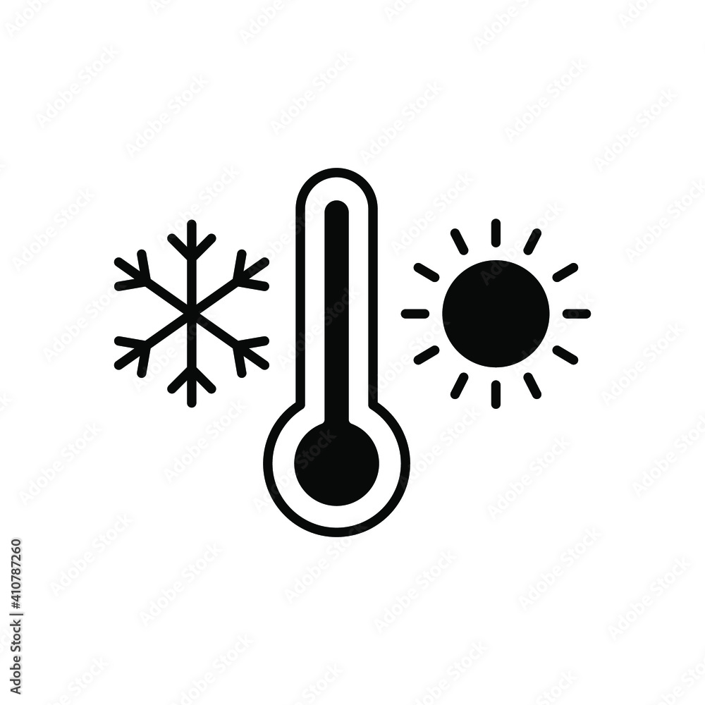 Weather temperature thermometer solid icon. Glyph style sign for web and app. Thermometer with cold and hot symbol. Vector illustration on white background. Editable stroke EPS 10 Weather temperature thermometer solid icon. Glyph style sign for web and app. Thermometer with cold and hot symbol. Vector illustration on white background. Editable stroke EPS 10
