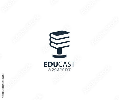 Education Podcast logo design sign