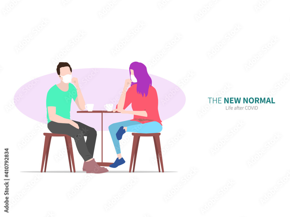 Illustration of New Normal Lifestyle. Illustration of New Normal Lifestyle.