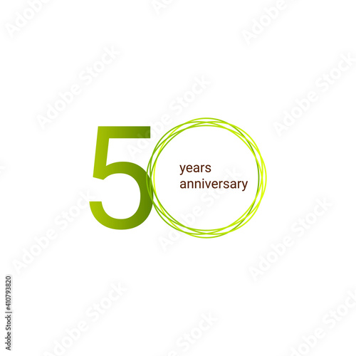 50 Years Anniversary Celebration Vector Template Design Illustration