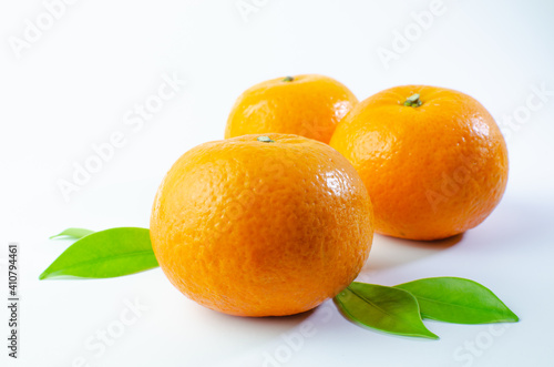 Wallpaper Mural Orange on white background isolated, Asian tropical fruits whole good for healthy drinks and juice. Very natural sweet flavor. Tangerine, mandarine, Thai honey sweet green. Close up shot food concept Torontodigital.ca