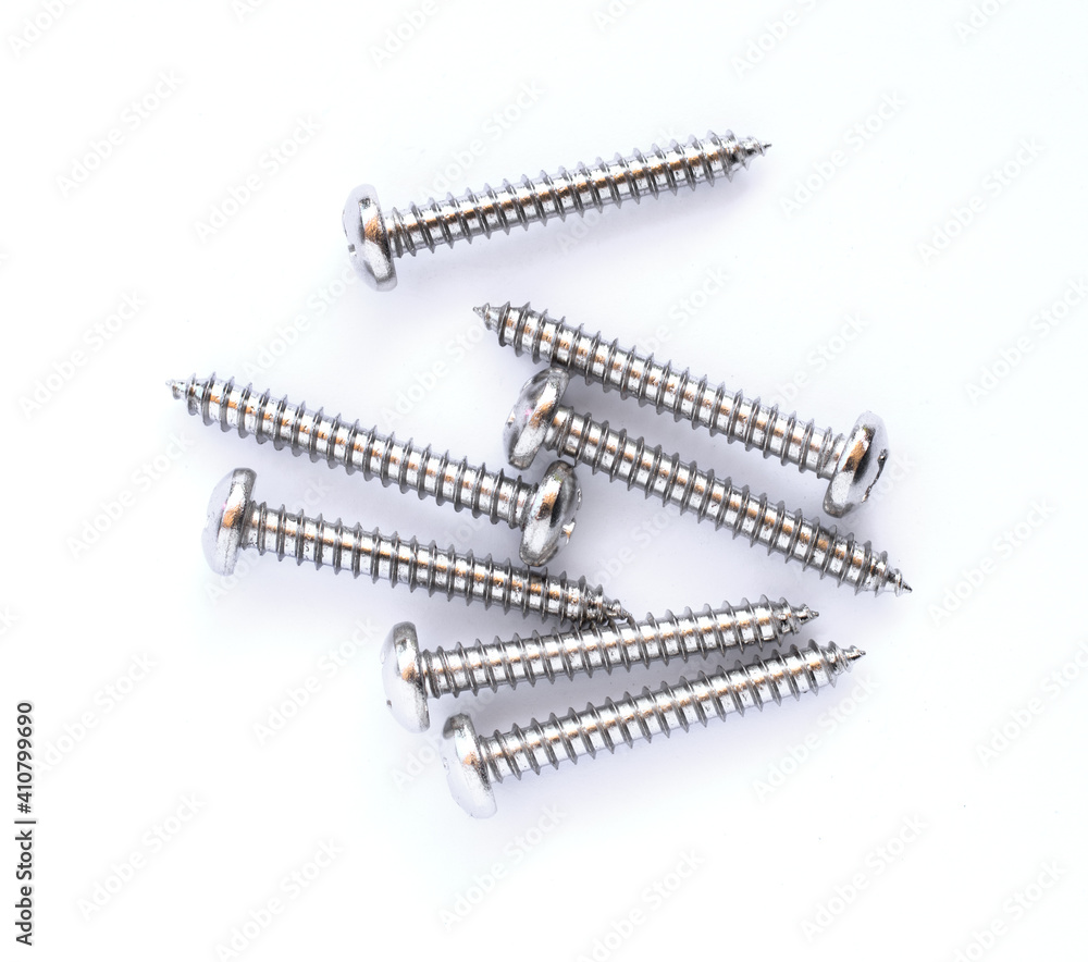screws isolated on white screws isolated on white