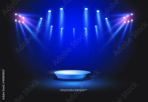 Vector Stage with sparkles. product background