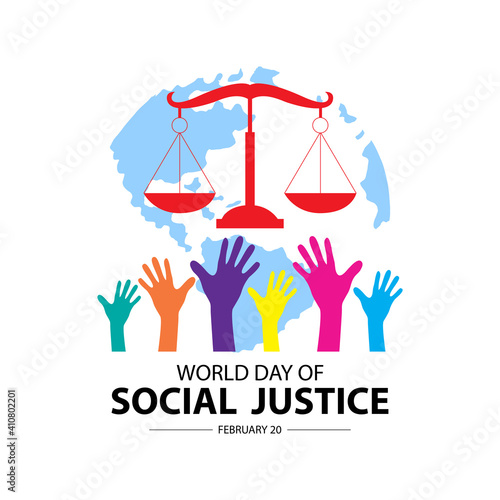 World social justice day vector design. February 20