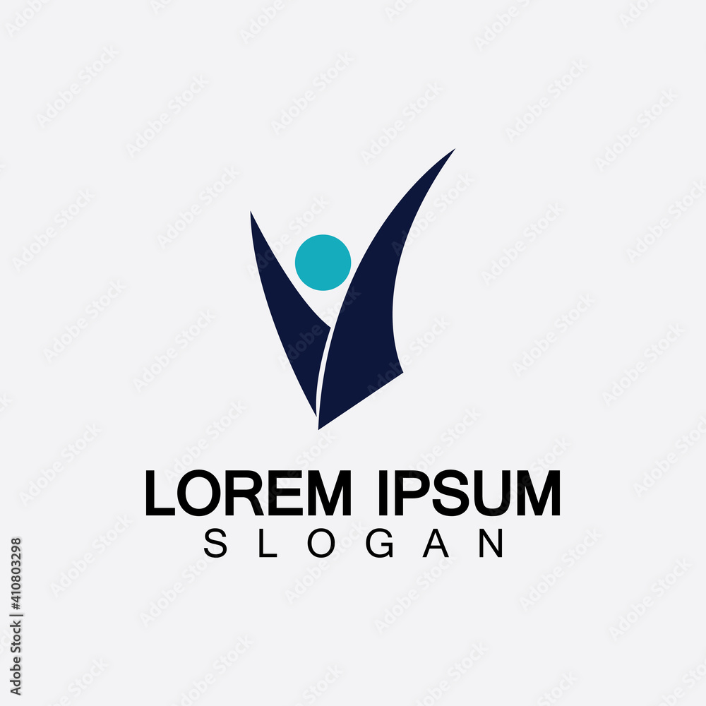 Abstract people logo design.fun people,healthy people,sport,community people symbol vector illustration Abstract people logo design.fun people,healthy people,sport,community people symbol vector illustration