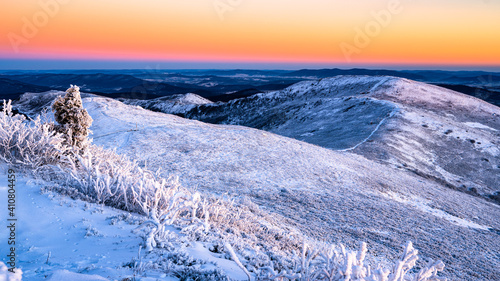 Fototapeta Naklejka Na Ścianę i Meble -  An awesome mountain landscape. Bukowe Berdo, Bieszczady National Park, The Carpathians, Poland