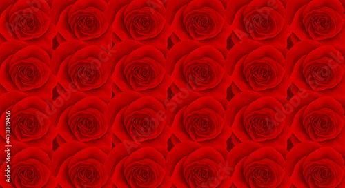 Abstract red roses texture background. Banner Valentine Day for design.