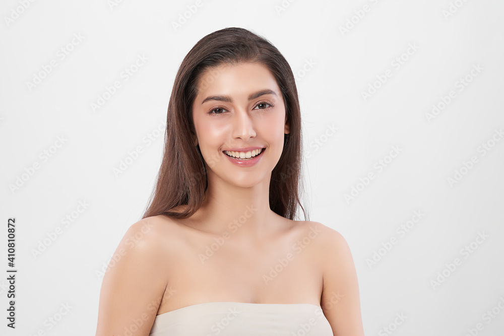 Beautiful young asian woman with clean fresh skin on white background, Face care, Facial treatment, Cosmetology, beauty and spa, Asian women portrait Beautiful young asian woman with clean fresh skin on white background, Face care, Facial treatment, Cosmetology, beauty and spa, Asian women portrait