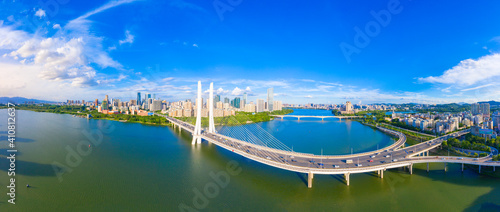 Hesheng Bridge and Huizhou bridge in Huizhou  Guangdong province  China