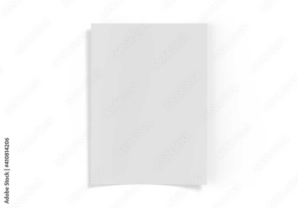 White sheet of paper mockup, clean empty paper note mock up template of A4 format with shadow on white background, 3d illustration White sheet of paper mockup, clean empty paper note mock up template of A4 format with shadow on white background, 3d illustration