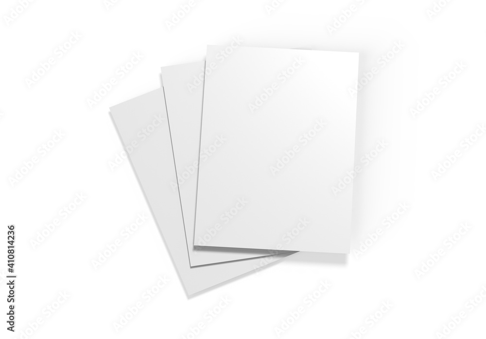 White sheet of paper mockup, clean empty paper note mock up template of A4 format with shadow on white background, 3d illustration White sheet of paper mockup, clean empty paper note mock up template of A4 format with shadow on white background, 3d illustration