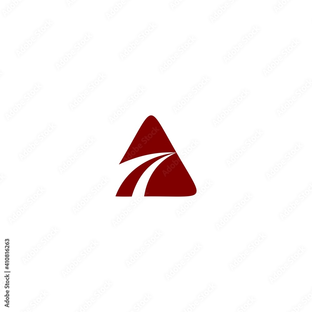 Fototapeta premium letter A with a triangle shape