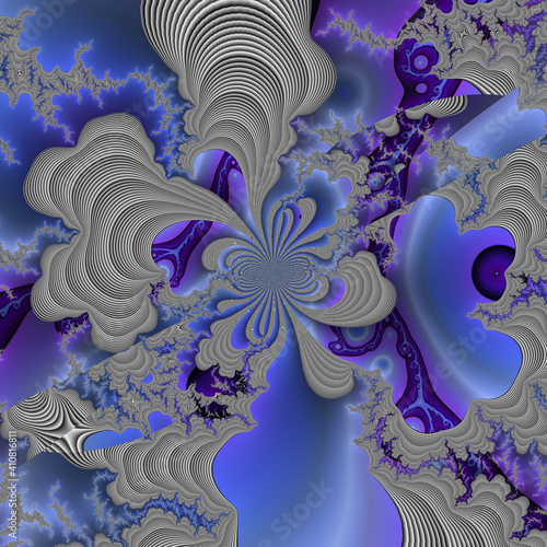 Volet purpleblue fractal abstract background photo