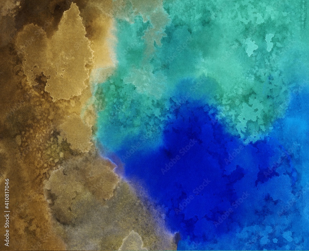 Abstract liquid background, hand painted texture, painted with watercolor. Design for backgrounds, wallpapers, covers and packaging.