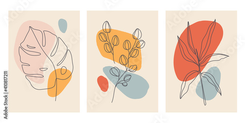 Contemporary Hand drawn Vector illustrations. Continuous line, minimalistic elegant concept. Esp10 vector.