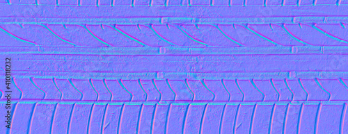 Car tire pattern Normal map for 3D Materials
