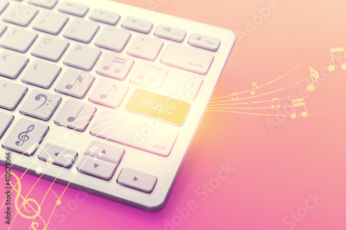 Computer keyboard and flyin...