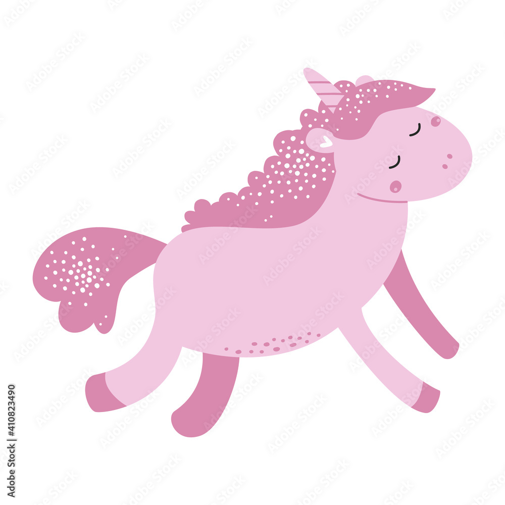Cute cartoon character unicorn animal. Vector illustration. Cute cartoon character unicorn animal. Vector illustration.