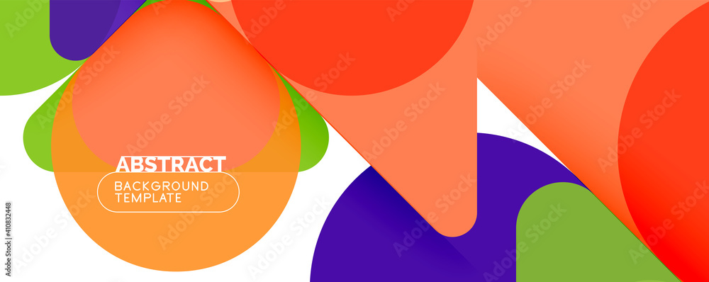 Modern geometric round shapes and dynamic lines, abstract background. Vector illustration for placards, brochures, posters and banners Modern geometric round shapes and dynamic lines, abstract background. Vector illustration for placards, brochures, posters and banners