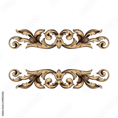 Calligraphic design elements: page decoration, Premium Quality and Satisfaction Guarantee Label, antique and baroque frames and floral ornaments, grunge frames.