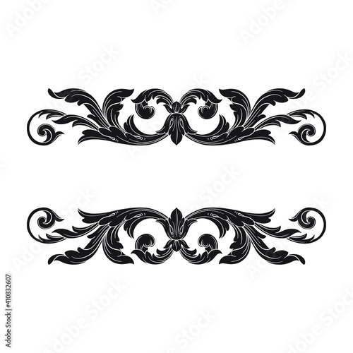 Calligraphic design elements: page decoration, Premium Quality and Satisfaction Guarantee Label, antique and baroque frames and floral ornaments, grunge frames.