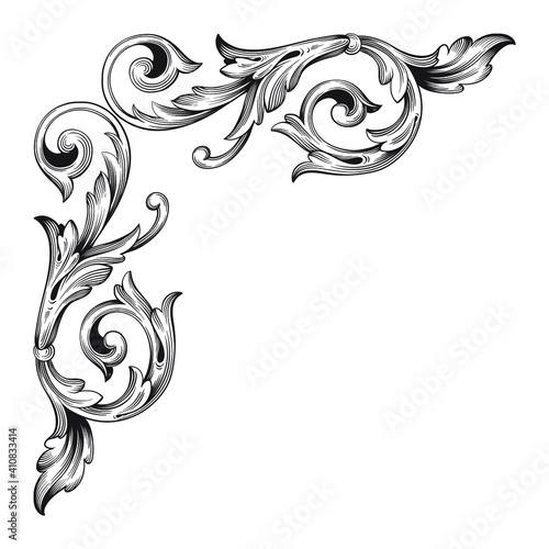 Calligraphic design elements: page decoration, Premium Quality and Satisfaction Guarantee Label, antique and baroque frames and floral ornaments, grunge frames.