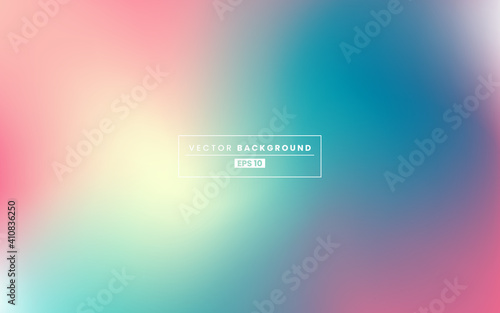 Abstract blurred gradient background. Colorful smooth banner template. Mesh backdrop with bright colors. Vector