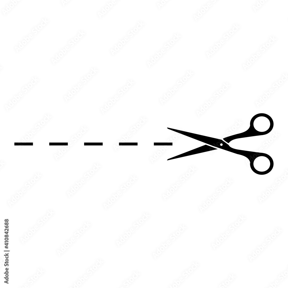 Scissors with cut lines