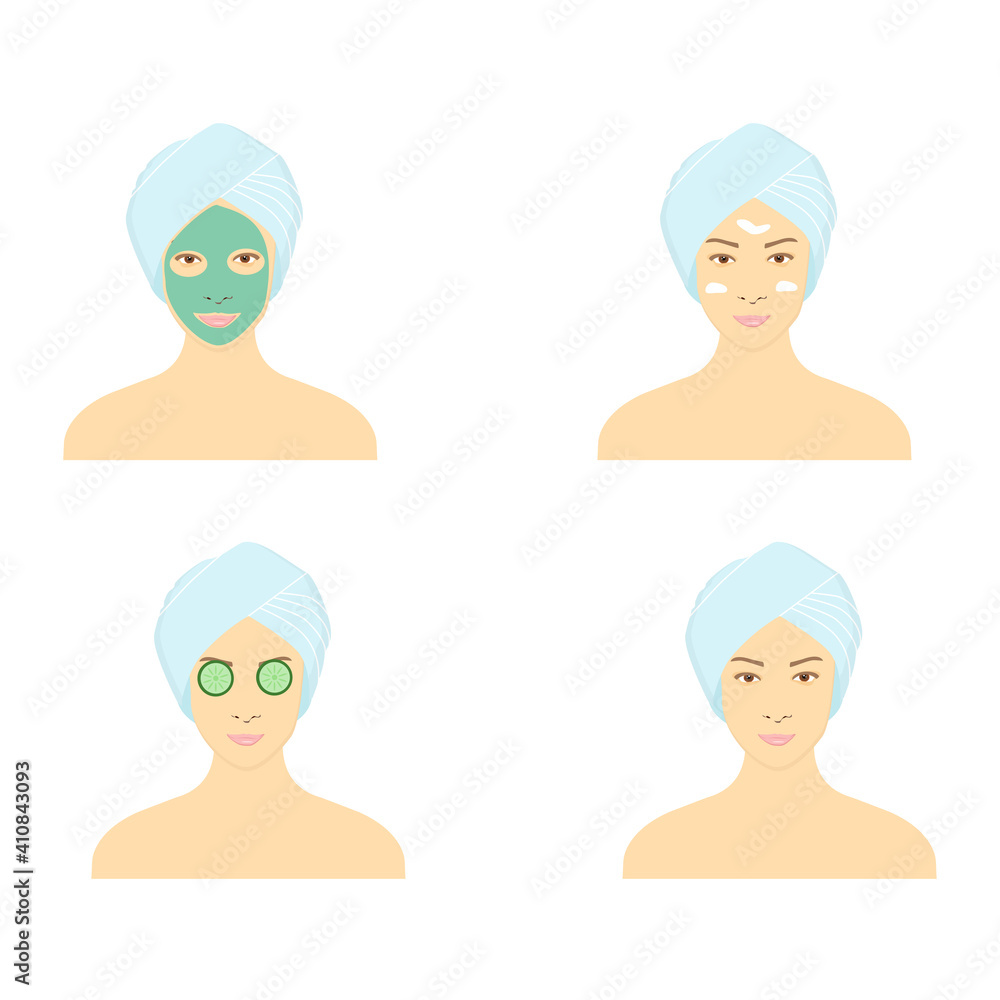 Facial mask vector Facial mask vector