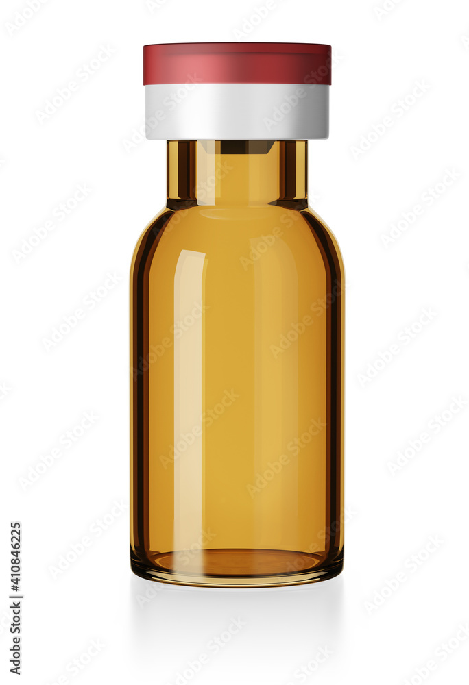 medicine neck crimp vials for vaccine isolated