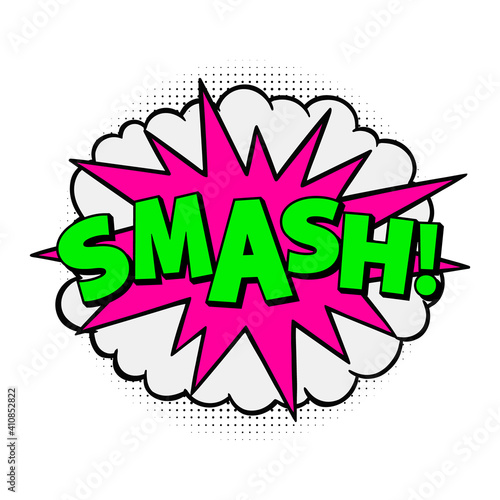 smash! pop art Hand drawn design
