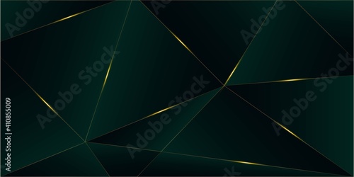Emerald Luxury Gold Background. Royal Premium Business Frame 3D